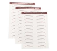NUOBESTY Lot de 3 Autocollants pour Sourcils en Relief Imperméables Effet Tatouage Faux Sourcils Repositionnables Marron Accessoires Maquillage Pratiques pour Voyages et Usage Quotidien