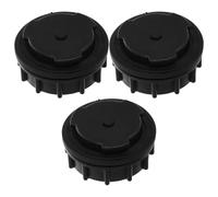 NUOBESTY Lot de 3 Bouchons D'évacuation pour Poubelle Extérieure 660l, Bouchons de Vidange Étanches en Plastique Noir Joints D’étanchéité, Accessoires Solide pour Conteneurs à Déchets