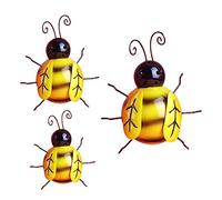 NUOBESTY Lot De 3 Décorations Murales En Fer D’abeille Pour Décoration De Jardin Tailles Petite à Grosse Ornement Rustique Solide Murale D’abeilles Pour Bar Et Extérieur
