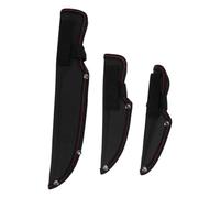 NUOBESTY Lot de 3 Étuis de Protection pour Lames de Couteau en Tissu Oxford Noir avec Bouton-pression, Protection Étanche Anti-rayures, Tailles 16,3 Cm, 17,7 Cm et 27,5 Cm, Étui de