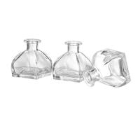 NUOBESTY Lot de 3 Flacons Diffuseurs en Verre 150 ML sans Feu, Réutilisables, Transparents, pour Aromathérapie et Parfum D'ambiance, Décoration Intérieure Salon, Bureau, Salle de Bain,