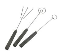 NUOBESTY Lot de 3 Fourchettes à Tremper en Acier Inoxydable Ustensiles de Pâtisserie pour Chocolat Fromage et Bonbons Ensemble Multifonction Fourchette à Trois Dents Spirale et Petite