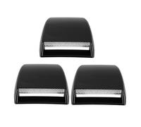 NUOBESTY Lot de 3 Grilles d’Aération de Capot en ABS Noir Cache d’Aération Décoratif pour Voiture Garniture de Prise d’Air Frontale Compatible Berlines SUV Pick-Up Simulation Flux d’Air