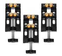 NUOBESTY Lot de 3 Mini Étaux D’Établi Multifonction en Alliage D’Aluminium à 8 Trous Mini Étaux Plats à Ouverture Parallèle Fixation Stable pour Sculpture de Noyer et Bricolage de