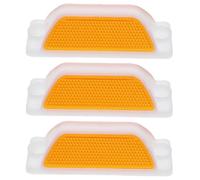 NUOBESTY Lot de 3 Panneaux de Signalisation Routière Rectangulaires 120X40 MM Réflecteurs pour Allée et Garage Balises Réfléchissantes Jaune Double Résistants aux Intempéries Guidage