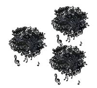 NUOBESTY Lot de 3 Paquets de Confettis de Notes de Musique Noires Légers 50 G Décoration de Table pour Anniversaire Baptême Shower et Remise de Diplôme
