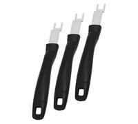 NUOBESTY Lot de 3 Pinces à Griller en Acier Inoxydable Manches Noirs Multifonctionnelles pour Barbecue Levier pour Grille et Plaque de Cuisson Outil Pratique pour Retirer Plats Chauds