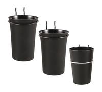 NUOBESTY Lot de 3 Porte-gobelets Noirs en Métal pour Panneau Perforé 2,5 Cm D'espacement, Organisateur Mural Multifonctionnel Cupules, pour Atelier, Bureau et Rangement D'outils