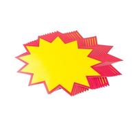 NUOBESTY Lot De 30 Étiquettes De Prix Autocollantes Vierges Jaunes Pour Format 24,5 x 18 Cm Papier Écologique Utilisation Polyvalente En Magasin Et Événements Pour Communication Claire