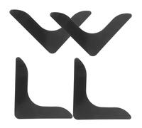 NUOBESTY Lot de 4 Autocollants Antidérapants en PU Noir Angle Droit Lavables et Double Face Ruban Adhésif Nano sans Résidu pour Tapis de Sol en Bois Maintien Sécurisé sur Moquette