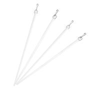 NUOBESTY Lot de 4 Baguettes de Tirage de Rideaux 17 Pouces Tiges de Remplacement Transparentes et Blanches pour Stores Verticaux Perches d'Ouverture Pratiques pour Réparation et Contrôle