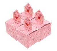NUOBESTY Lot de 4 Boîtes à Présents Saint-Valentin Coffrets en Carton Ondulé Tirelire Coulissante Format Compact Couleur Rouge Cœur pour Anniversaires Fêtes et Souvenirs Romantiques