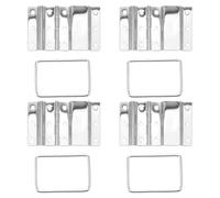 NUOBESTY Lot de 4 Charnières Métalliques Pliables en Alliage Argenté pour Boîte à Outils et Flight Case, Charnières Amovibles Renforcées, Accessoires Robustes pour Équipement de Scène