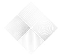 NUOBESTY Lot de 4 Gabarits Acryliques Transparents pour Quilting et Broderie à la Main, Motifs Géométriques Sashiko, Pochoirs 20 X 10 CM, Outil Précis pour Projets d'Artisanat et