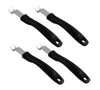 NUOBESTY Lot de 4 Lève-grilles en Acier Inoxydable 22 Cm Poignée Antidérapante, Accessoires pour Barbecue Gaz et Électrique, Outil Cuisine Extérieure pour Camping et Barbecue en Plein Air