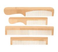 NUOBESTY Lot de 4 Peignes de Voyage en Bois de Bambou Naturel Petites Tailles Peigne à Dents Fines pour Cheveux Bouclés et Humides Compact et Portable pour Coiffage Quotidien