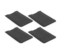 NUOBESTY Lot de 4 Pochettes de Rangement en Similicuir pour Peignes et Pince à Épiler Cils, Étui de Protection Noir Compact, Paquet de Voyage Pratique pour Coiffure et Soins Personnels
