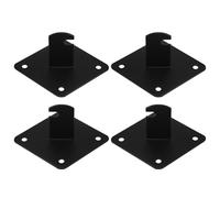 NUOBESTY Lot de 4 Supports Muraux Métalliques pour Grille Fixation Triangulaire Robuste pour Étagère Compatibles Vestiaire et Magasin Organisation Murale Efficace pour Bureau Garage et