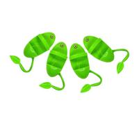 NUOBESTY Lot de 4 Supports Porte-Nourriture pour Oiseaux avec Bols en Plastique, Perchoirs en Os de Seiche pour Perroquets, Calopsittes et Inséparables, Accessoires pour Cages D’Oiseaux