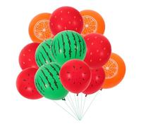NUOBESTY Lot de 40 Ballons de Fête à Thème Hawaïen en Latex Souple Comprendant Ballons Verts de Pastèque à Graines de Pastèque Décorations Tropicales pour Anniversaire D’Été et Fête Plage