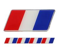 NUOBESTY Lot de 5 Autocollants Drapeau National France en Alliage d'Aluminium Décorations Automobiles Résistantes aux Intempéries Emblèmes de Véhicule pour Cacher Rayures et