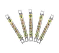 NUOBESTY Lot de 5 Barres Omnibus en Laiton 7 Trous pour Mise la Terre Électrique, Bornier Rangée Haute Conductivité, Résistance la Chaleur, Installation Électrique pour Boîtes