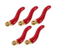 NUOBESTY Lot De 5 Breloques Pendentif Poivre Doré 21mm Pour Fabrication Bijoux Diy Création Femmes Accessoires Festive Noël