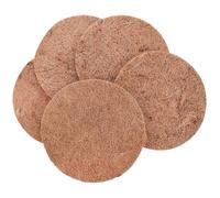 NUOBESTY Lot de 5 Coussins de Nidification pour Oiseaux et Pigeons, Tapis en Fibre Végétale Naturelle, 20 Cm de Diamètre, Épaisseur 0,6-0,8 Cm, Protection pour Œufs, Accessoire pour