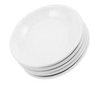 NUOBESTY Lot de 5 Plateaux de Rechange en Céramique 4 Pouces pour Chauffe-Cire Accessoires pour Brûleurs à Cire Fondue Plat Rond Réutilisable pour Fondants Parfumés et Huiles