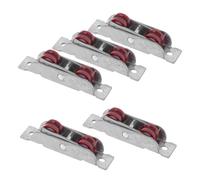 NUOBESTY Lot de 5 Roulettes Robustes pour Portes Coulissantes en Acier Inoxydable 88 Type, Double Rainure Concave, Largeur 16 Mm, Remplacement Poulie pour Portes et Moustiquaires,