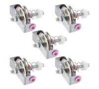 NUOBESTY Lot de 5 Tendeurs Métalliques pour Métier à Tisser Accessoires de Serrage de Fil en Acier Inoxydable Colonne en Céramique Outil de Tension Précis pour Machines à Tricoter et