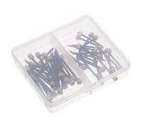 NUOBESTY Lot de 50 Clous Muraux Noirs pour Cadres Photo Tête en Cuivre, Assortiment pour Accrocher Tableaux et Œuvres D'art, Kit de Fixation Stable et Polyvalent pour Murs en Bois, Plâtre