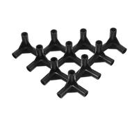 NUOBESTY Lot de 50 Connecteurs de Cadre D'auvent 3 Voies en PE Noir pour Poteaux de Tente et Gazebo Extérieur, Montage Facile et Résistant pour Projets DIY en Plein Air