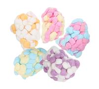 NUOBESTY Lot De 500 Boules De Coton Colorées Chaudes Pour Bricolage Et Nid D’animaux, Assortiment Multicolore, 5 Teintes, Douce Texture, Usage Artisanal Et Hiver