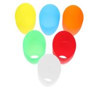 NUOBESTY Lot de 6 Abat-Jours Inclinés en Plastique 40 MM Couleurs Blanc Rouge Bleu Jaune Vert Orange Abats-Jours Simples pour Lampes de Chevet Lampadaires et Suspensions