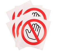 NUOBESTY Lot de 6 Autocollants Adhésifs «Ne Pas Toucher» Ø100 MM Panneaux D’Avertissement Sécurité pour Machines Résistants à la Décoloration Usage Industriel et Entrepôts