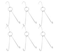 NUOBESTY Lot de 6 Crochets Doubles en Acier Inoxydable 304 Diamètre 35 CM Longueur 245 CM Suspendre et Séchage de Viande Adaptés au Barbecue Fumoir et Boucherie