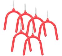 NUOBESTY Lot de 6 Crochets Muraux en Métal Multifonctions pour Garage Support à Outils Robustes Antidérapants Rangement D’Outils de Jardin et Porte-Outils pour Mur Bois Brique et Béton
