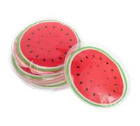 NUOBESTY Lot de 6 Patchs Yeux Réutilisables en Pvc Rouge, Masque Froid pour Visage Effet Rafraîchissant, Facile à Utiliser, pour Soulager Maux