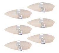 NUOBESTY Lot de 6 Set de Os de Seiche à Mâcher pour Perroquet avec Support Métallique à Mâcher pour Oiseau 10-12 CM Source Naturelle de Calcium pour Soin du Bec et Divertissement en Cage