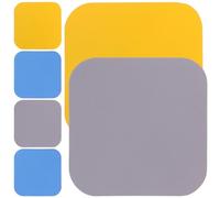 NUOBESTY Lot de 6 Tapis de Préhension en Caoutchouc Multifonctionnels Anti-dérapants pour Ouvre-bocaux, Coloris Gris, Bleu et Jaune, Adaptés pour Ouvrir Bocaux et Bouteilles - Accessoire