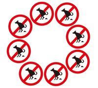 NUOBESTY Lot de 8 Autocollants D’Avertissement « Interdit aux Chiens Leurs Besoins » Résistants et Étanches pour Jardin et Espaces Extérieurs Panneaux Anti-Déjections Canines Visibles et