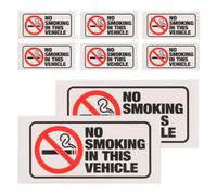 NUOBESTY Lot de 8 Autocollants Interdiction de Fumer Imperméables Panneaux « Interdit de Fumer » Résistants pour Voitures Bureaux et Espaces Publics Faciles à Appliquer Solide et