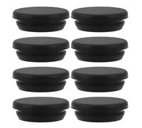 NUOBESTY Lot de 8 Bouchons de Vidange en Silicone Étanches et Ronds pour Congélateur Coffre et Réfrigérateur, Bouchons Anti-Fuite Universels en Caoutchouc Noir, Adaptés à L’évacuation