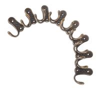 NUOBESTY Lot de 8 Crochets Doubles Vintage en Alliage de Zinc, Patères Murales 57x77 Mm pour Porte-manteau Décoratif, Crochets Robustes pour Salle de Bain, la Cuisine et Placard, Fixation