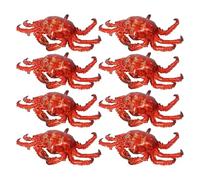 NUOBESTY Lot de 8 set de Ballons en Aluminium Forme Crabe Royal Petits Ballons Gonflables pour Anniversaire Décoration Fête Thème Océan Accessoires Décoratifs Solide pour Fête Crabes
