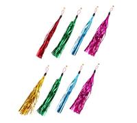 NUOBESTY Lot de 8 Têtes de Baguette pour Chat en Peluche Clochette pour Améliorer L'interactivité, Adaptées aux Chats et Chatons, Jouets Stimulants Colorés Couleur Aléatoire