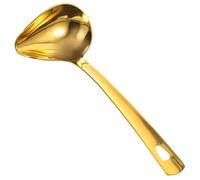 NUOBESTY Louche à Sauce en Acier Inoxydable 304 Doré Petite Cuillère à Vinaigrette Maison Ustensile Cuisine Professionnel pour Service Précis et Dosage D’Huile Accessoire Pratique