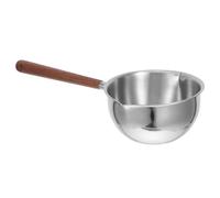 NUOBESTY Louche à Soupe Métallique Inoxydable à Double Bec Verseur Long Manche Incliné pour Service de Soupes et Ragoûts Lors de Réceptions
