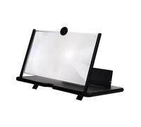 NUOBESTY Loupe D’écran Téléphone 12 Pouces Amplificateur Vidéo Portable pour Étudiants Matériau Solide Support Noir Pratique pour Vision Longue Durée
